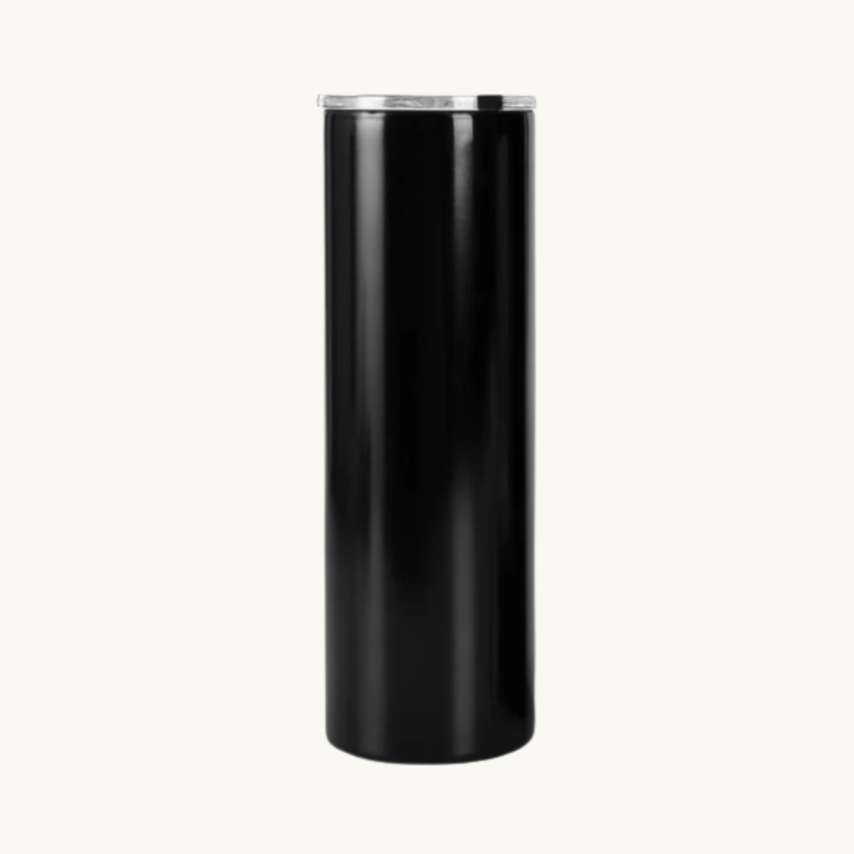 Black 20 ounce skinny tumbler for custom engraving