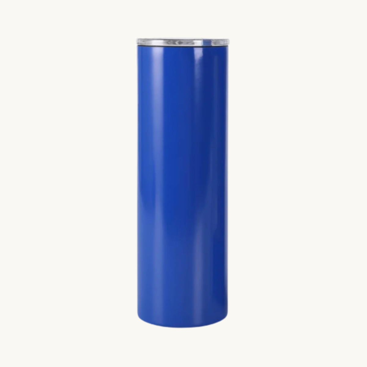 Blue 20 ounce skinny tumbler for custom engraving