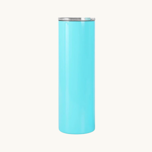 Teal 20 ounce skinny tumbler for custom engraving