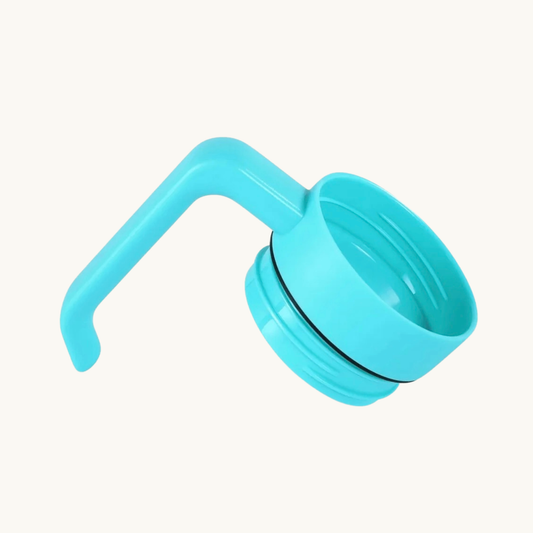 Teal handle for a 20 ounce skinny tumbler