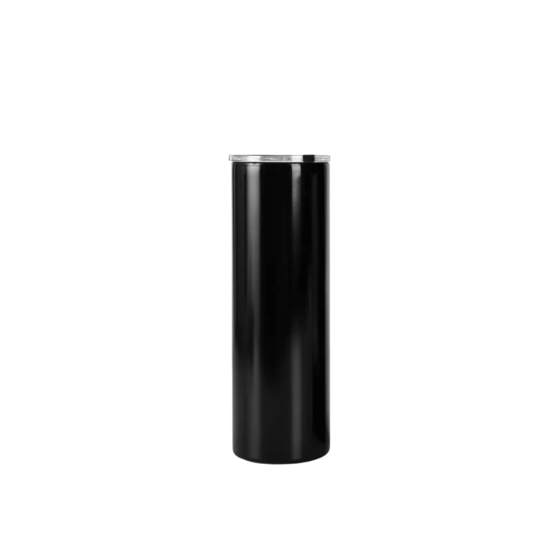 Black custom engraved 20oz skinny tumbler
