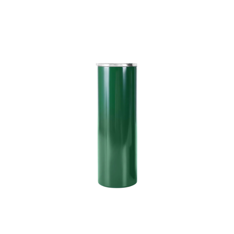 Green custom engraved 20oz skinny tumbler