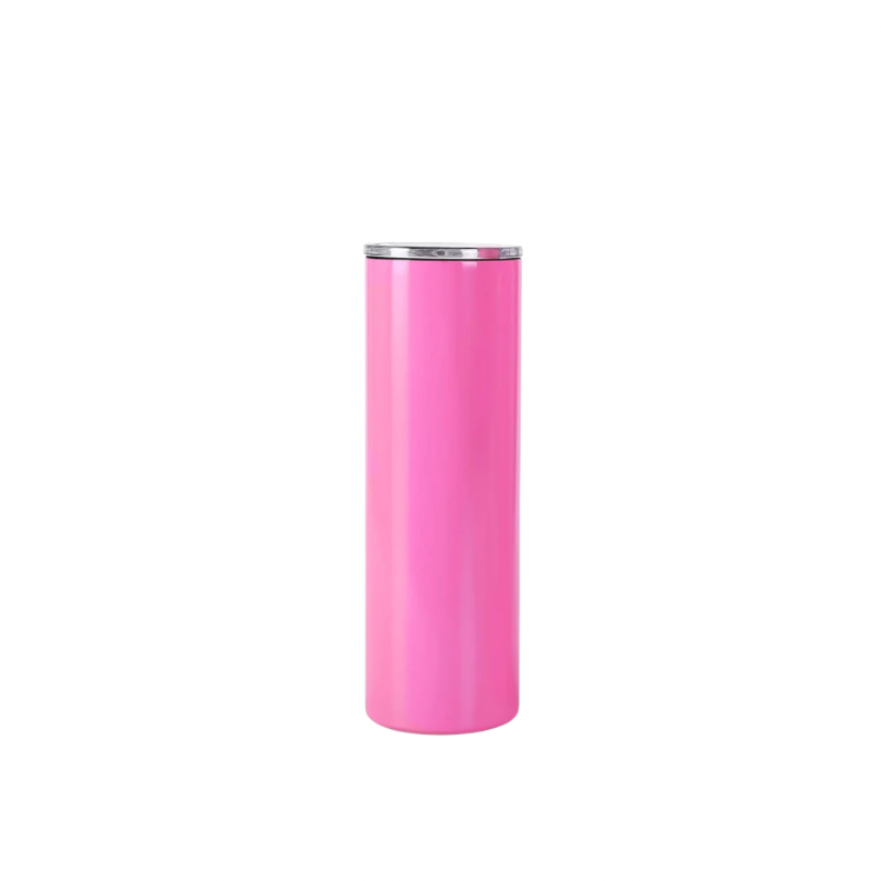 Pink custom engraved 20oz skinny tumbler