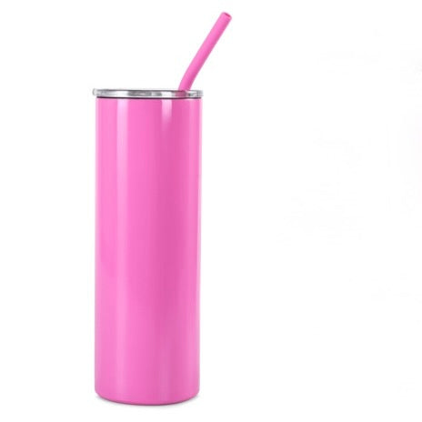 Personalized Engravable 20oz Skinny Insulated Cup with Straw & Leak-Proof Lid