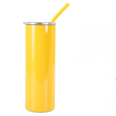Personalized Engravable 20oz Skinny Insulated Cup with Straw & Leak-Proof Lid