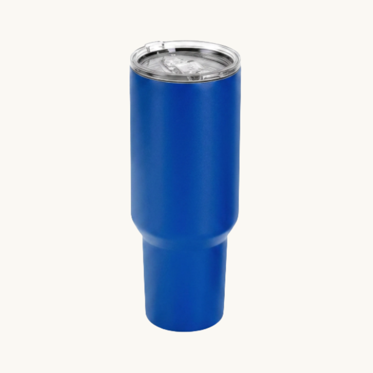 Blue 40 ounce tumbler with straw and lid for custom engraving