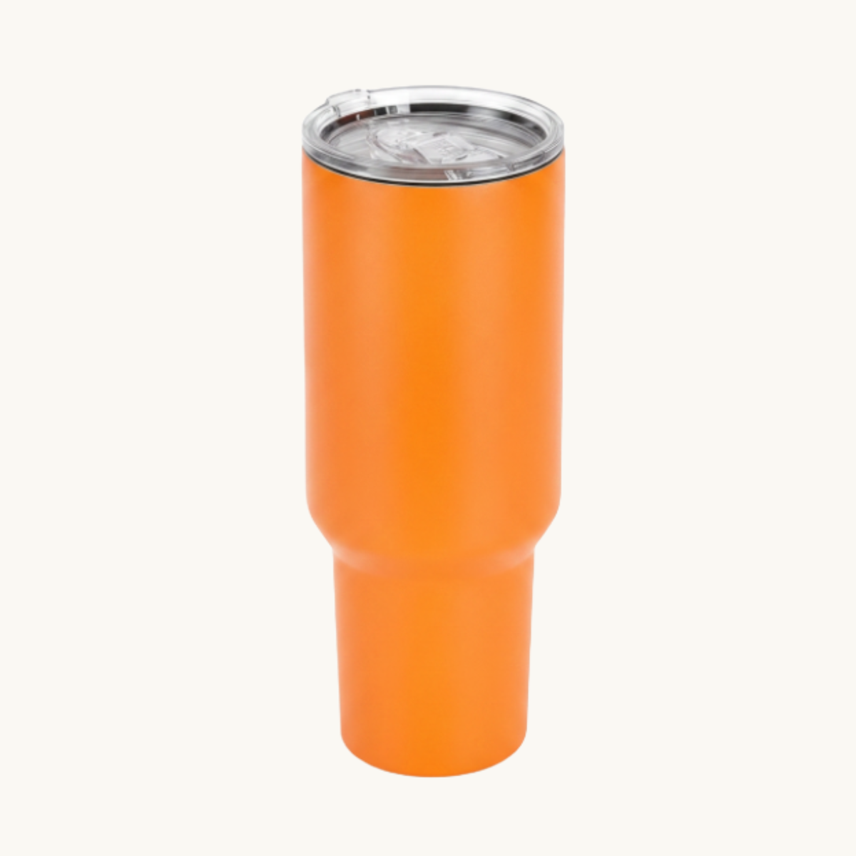 Orange 40 ounce tumbler with straw and lid for custom engraving
