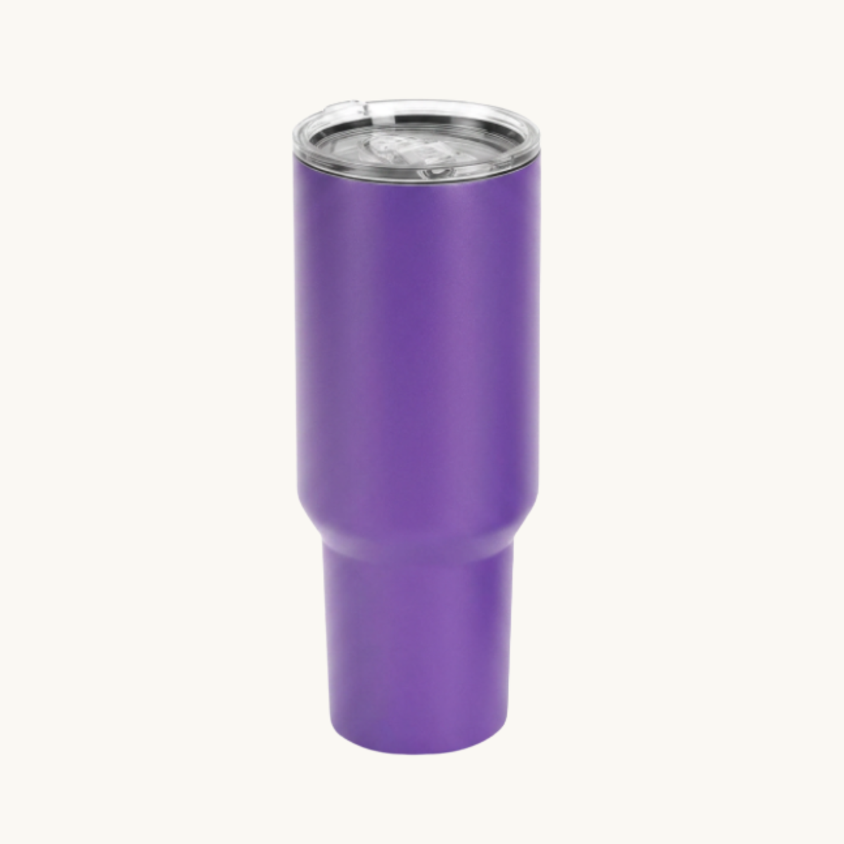 Purple 40 ounce tumbler with straw and lid for custom engraving