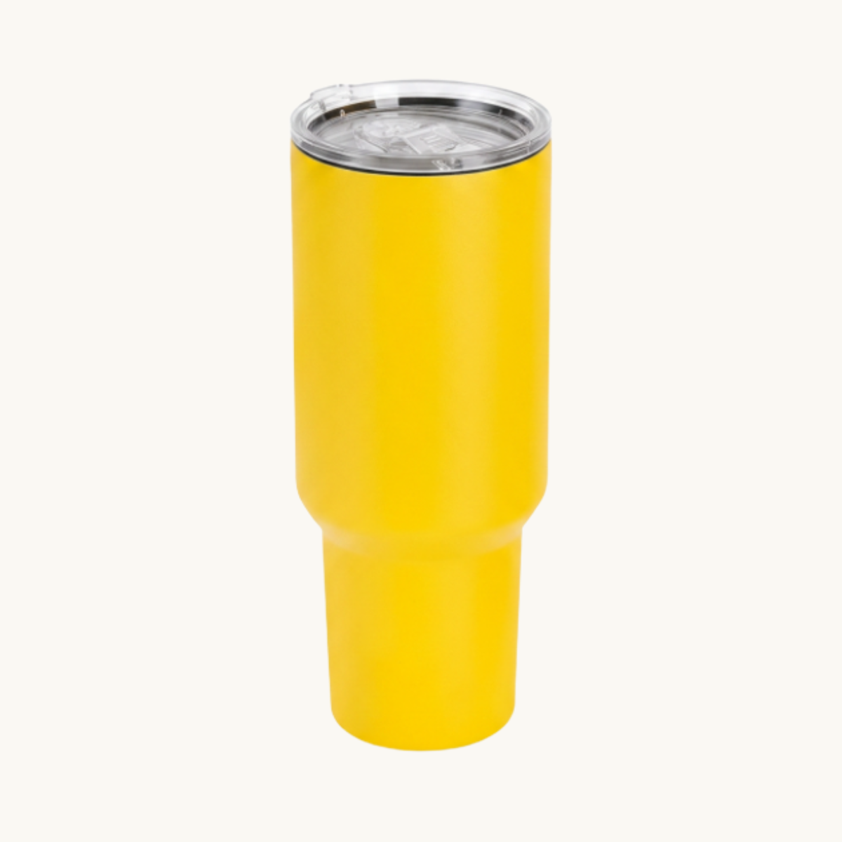 Yellow 40 ounce tumbler with straw and lid for custom engraving