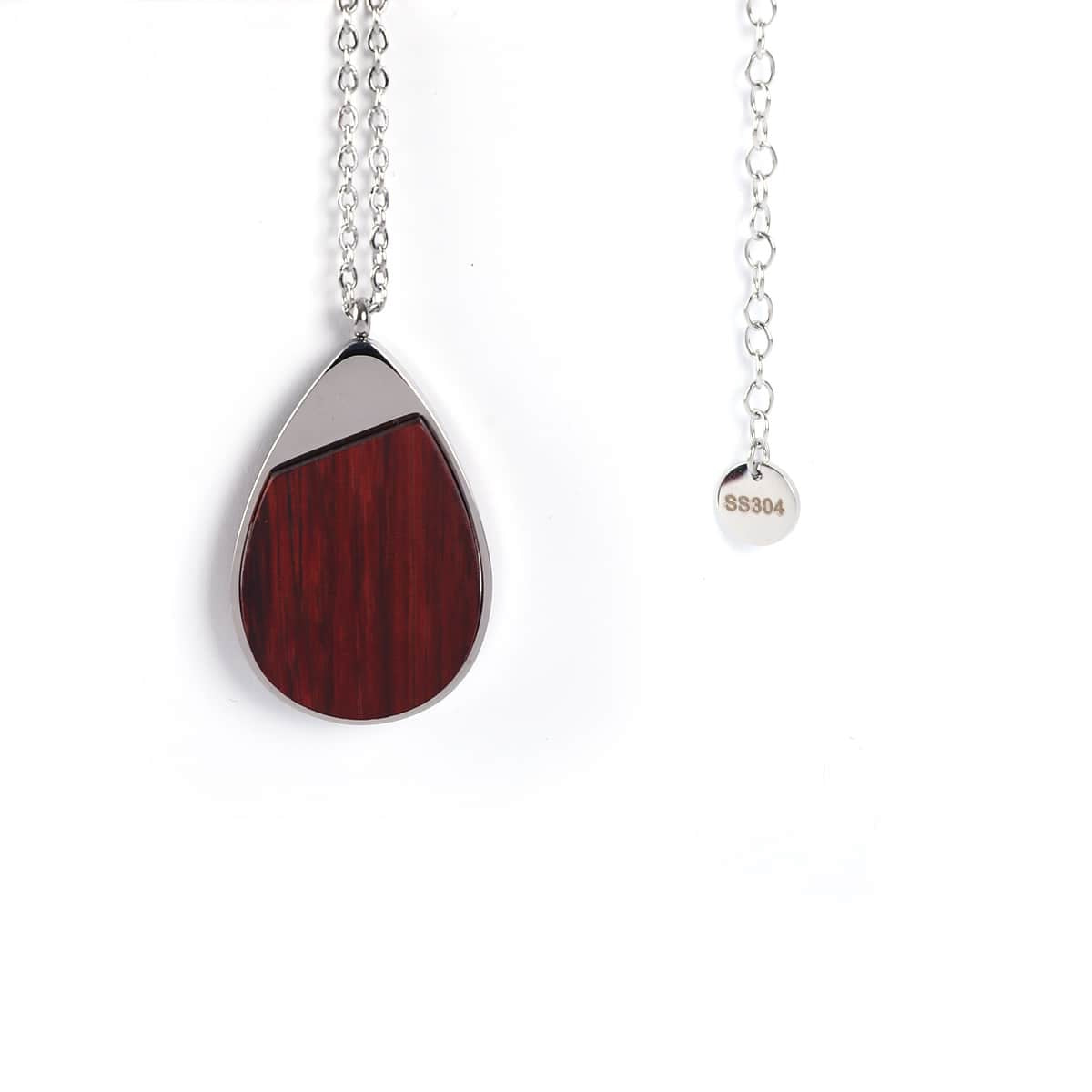 Personalized Engraved Wood Pendant Necklace