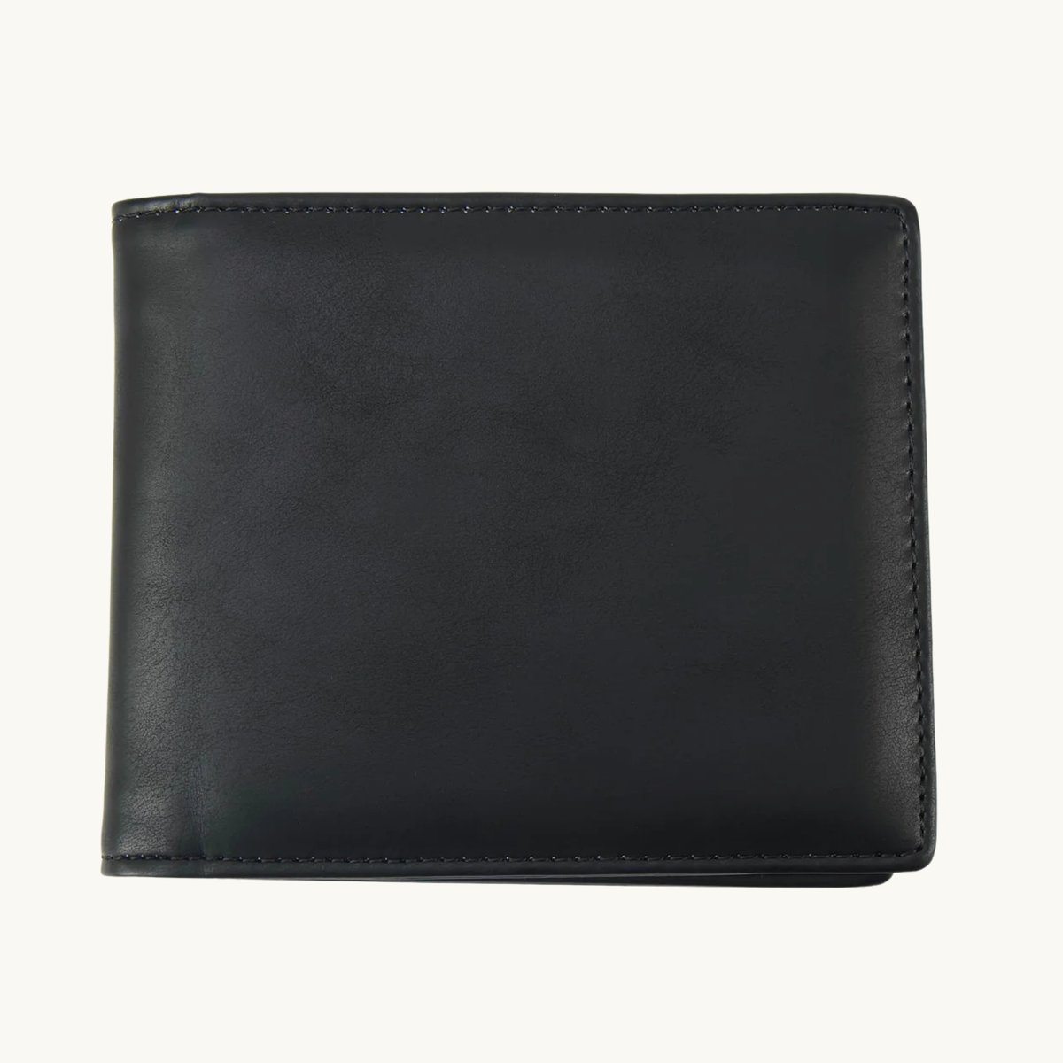 Black leatherette bifold wallet