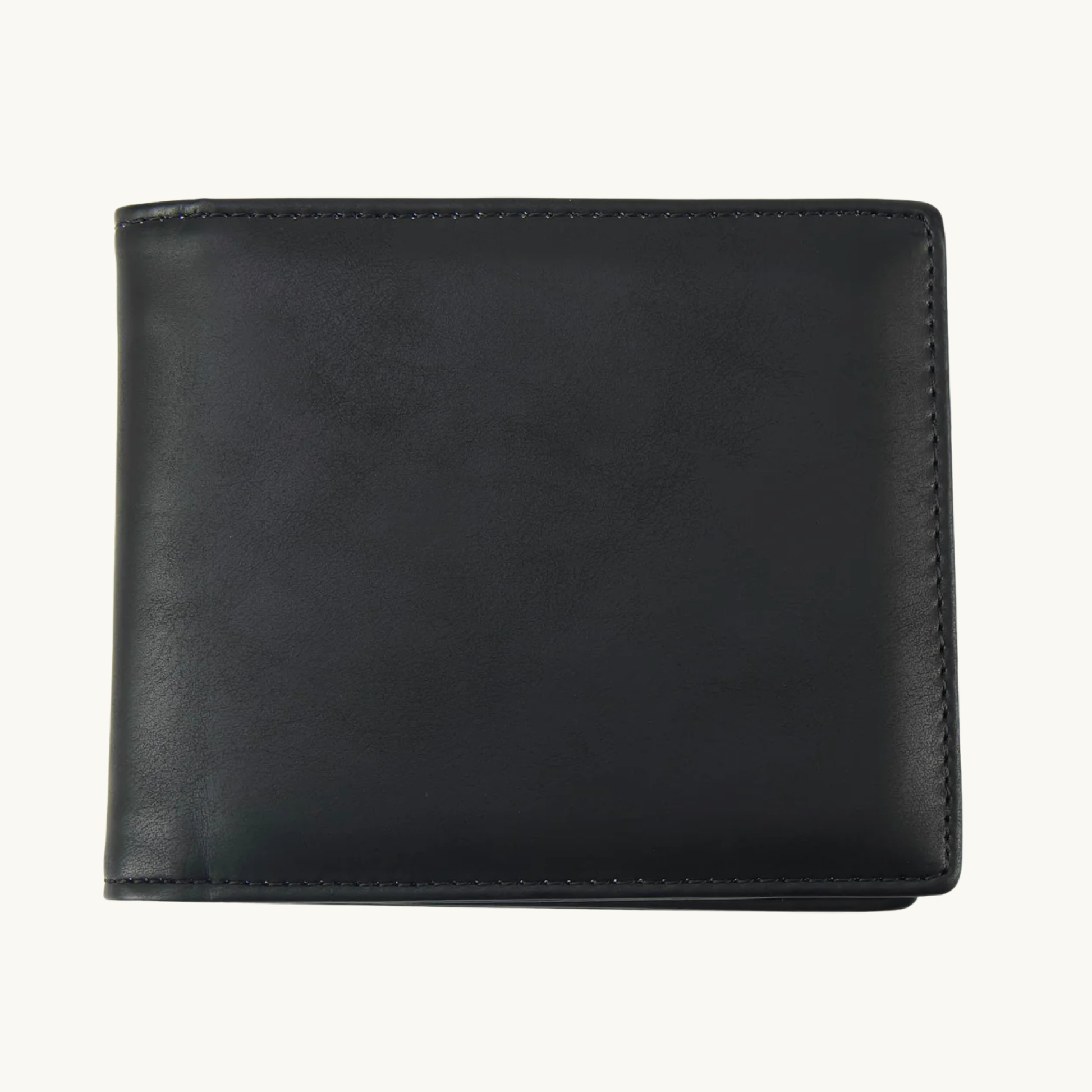 Black leatherette bifold wallet