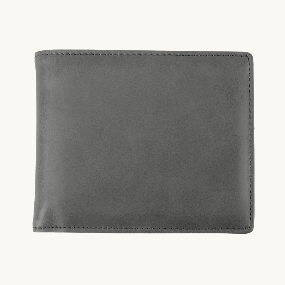Gray leatherette bifold wallet