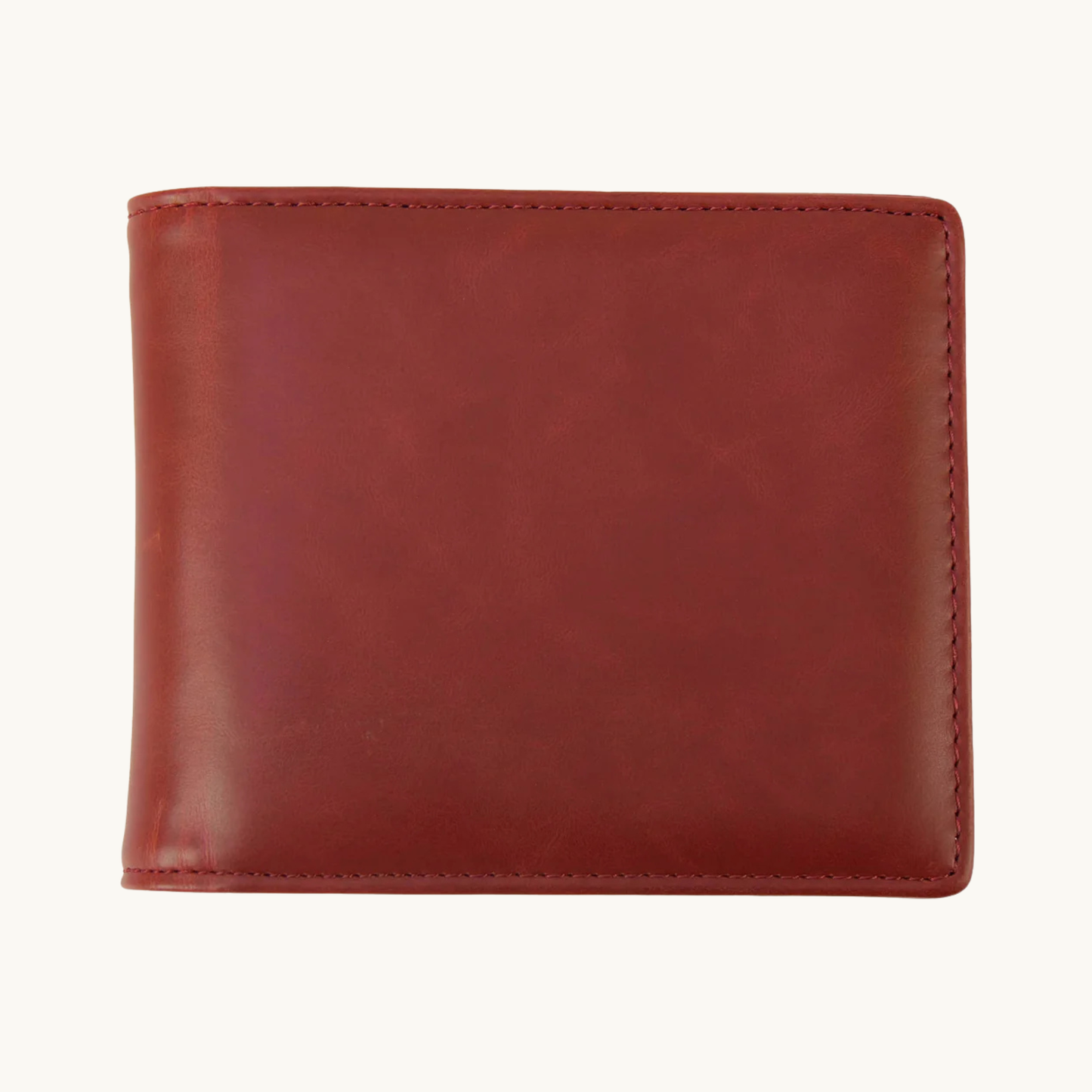 Red leatherette bifold wallet