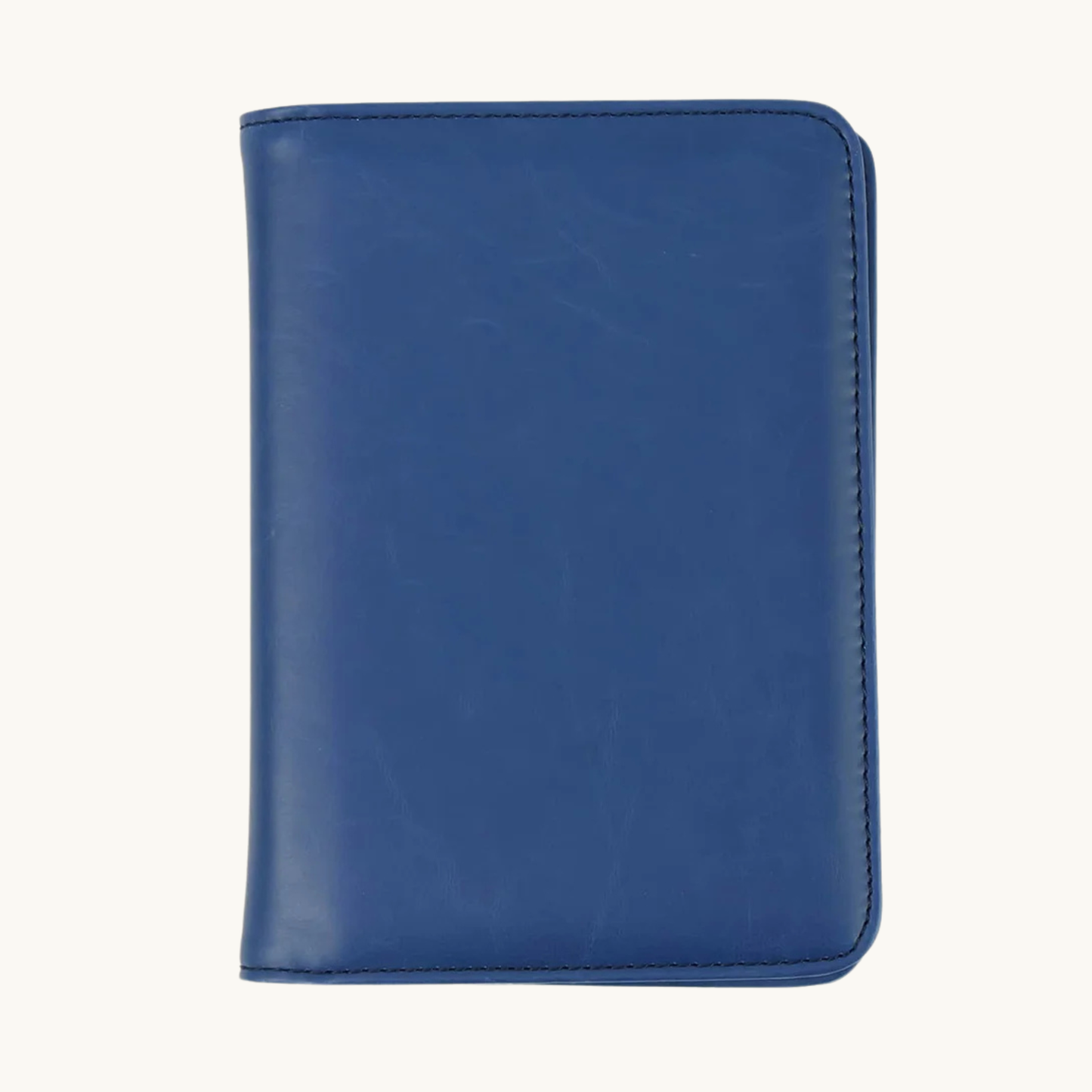 Blue leatherette passport holder