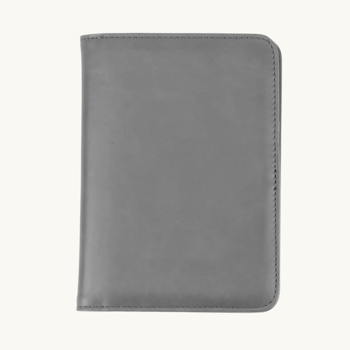 Gray leatherette passport holder