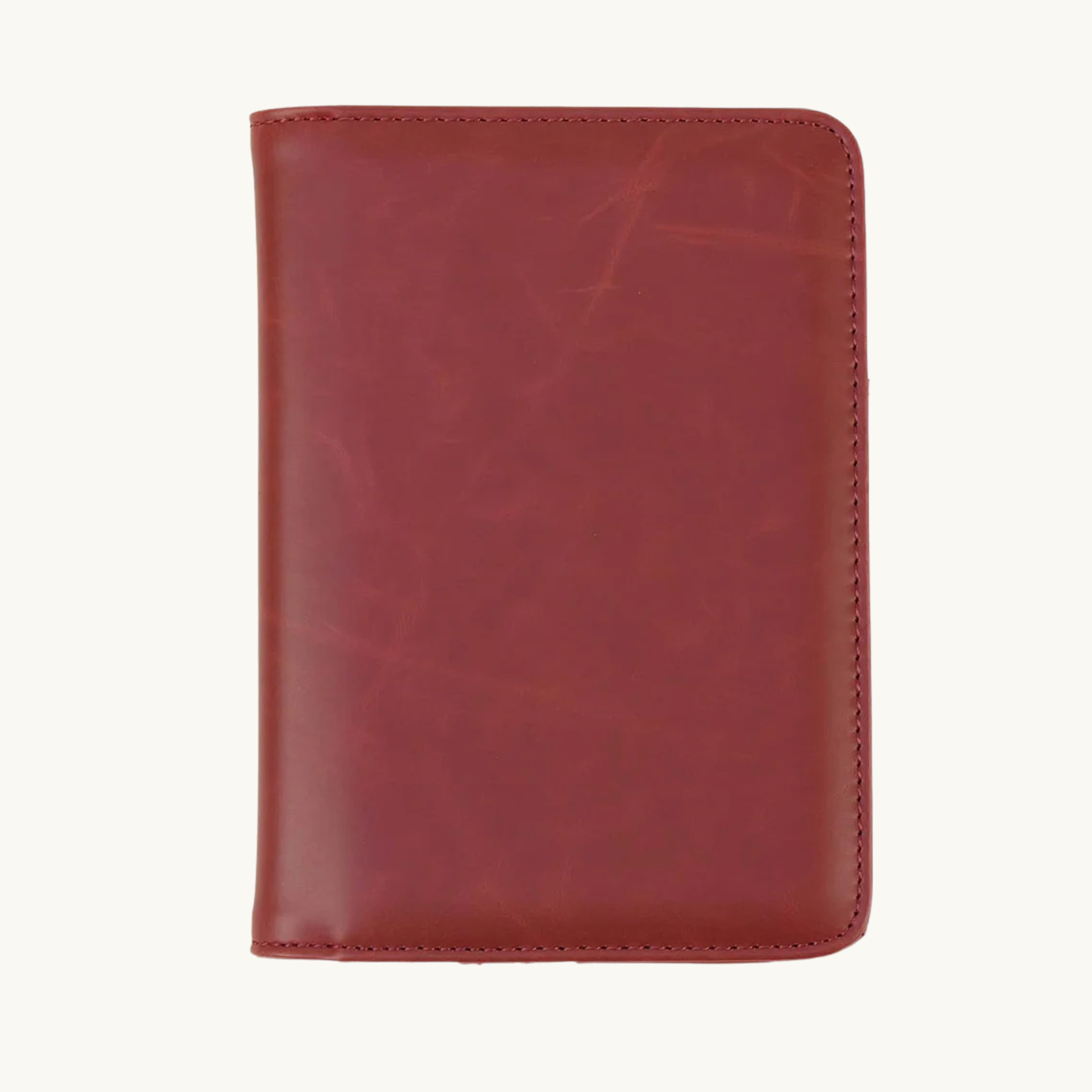 Red leatherette passport holder