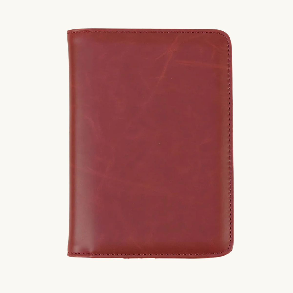 Red leatherette passport holder