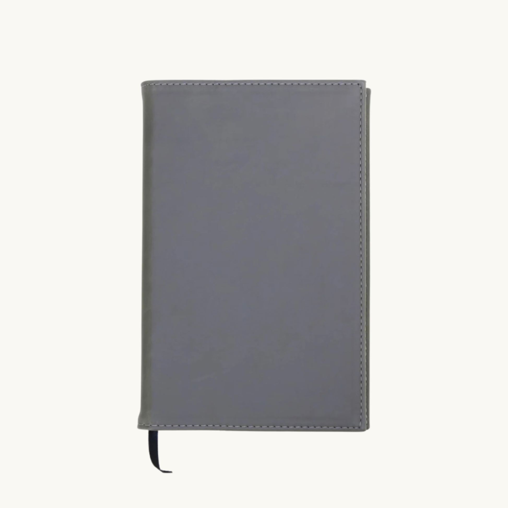 Gray leatherette personalized notebook journal
