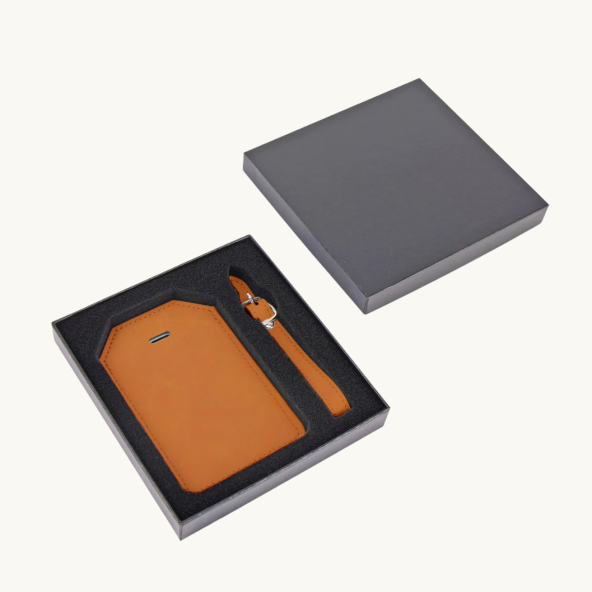 Rawhide leatherette personalized luggage tag