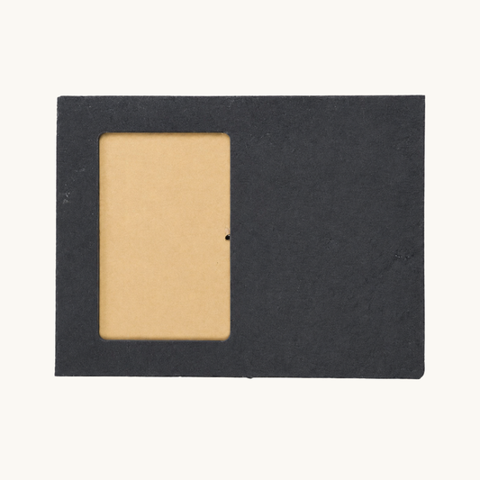 Personalized slate picture frame on a warm neutral background