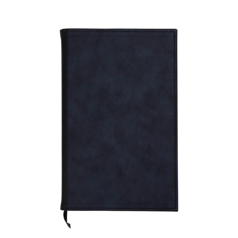 Black custom engraved Leatherette notebook journal