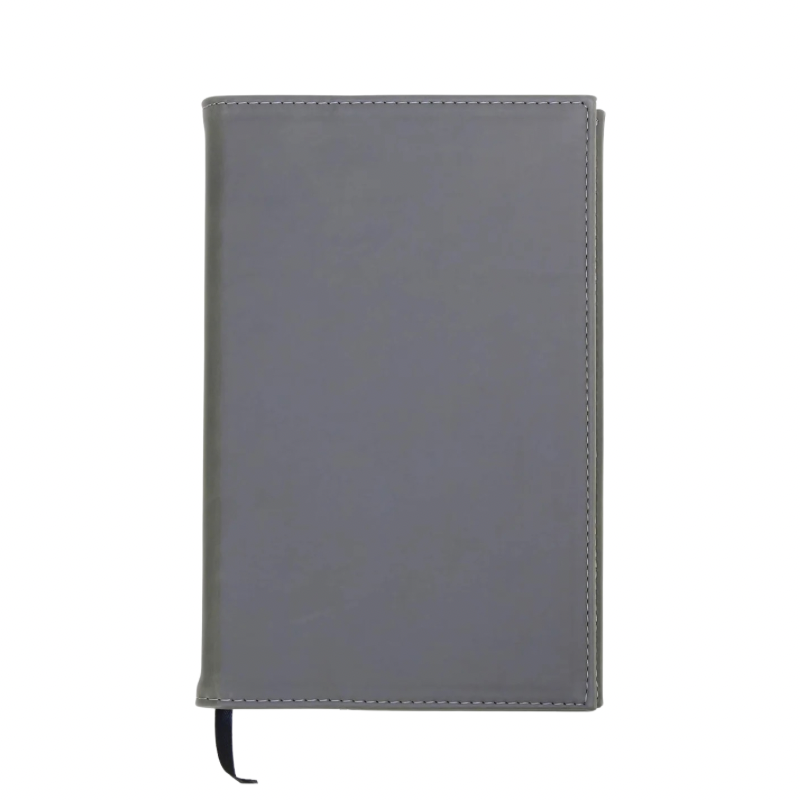 Gray custom engraved Leatherette notebook journal