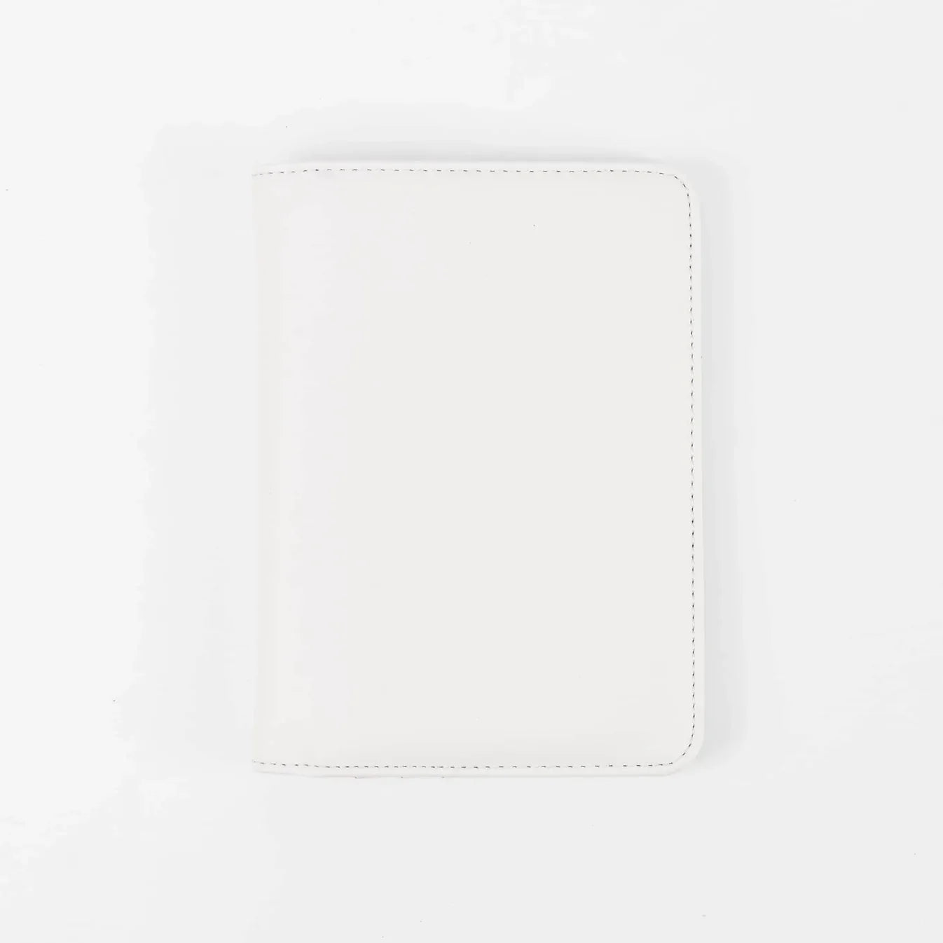 White custom engraved Laserette passport wallet